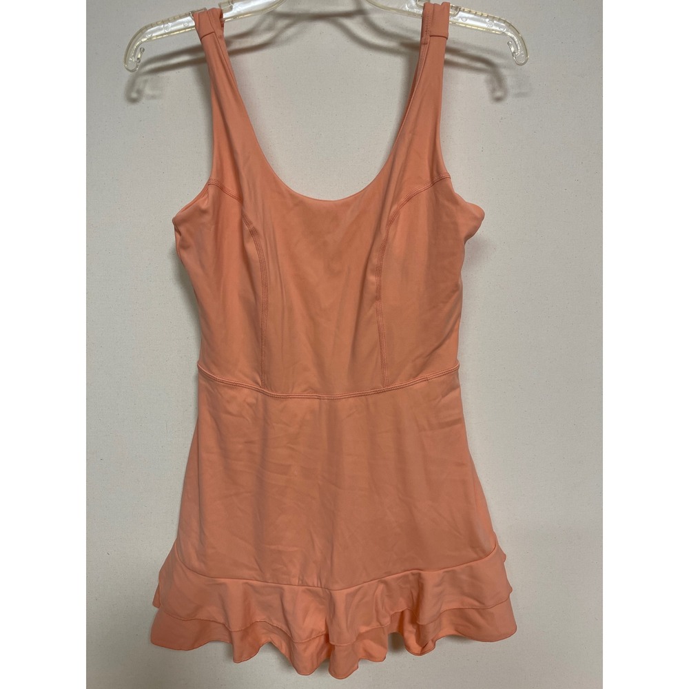 Joy Lab Peach Ruffle Athletic Tennis Dress with Built-in Shorts Medium